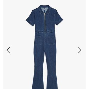 We Wore What denim jumpsuit